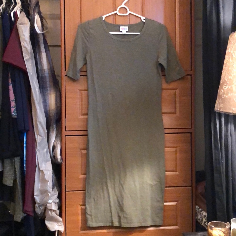 Olive green LulaRoe T-shirt dress